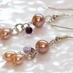 Shimmery Blush Freshwater Pearl And Purple..