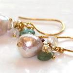 Nucleated Iridescent Freshwater Pearl Gemmy Green..