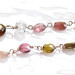 Luxe Evil Eye Tourmaline Pink Green Amber Faceted..