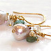 Nucleated Iridescent Freshwater Pearl Gemmy Green..