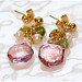 Pink Topaz Faceted Hexagon And Gemmy Green..